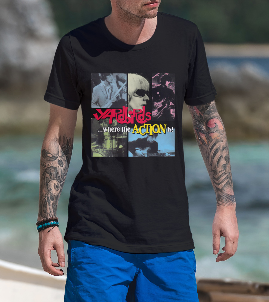 Yardbirds Where The Action Is Collage T-Shirt