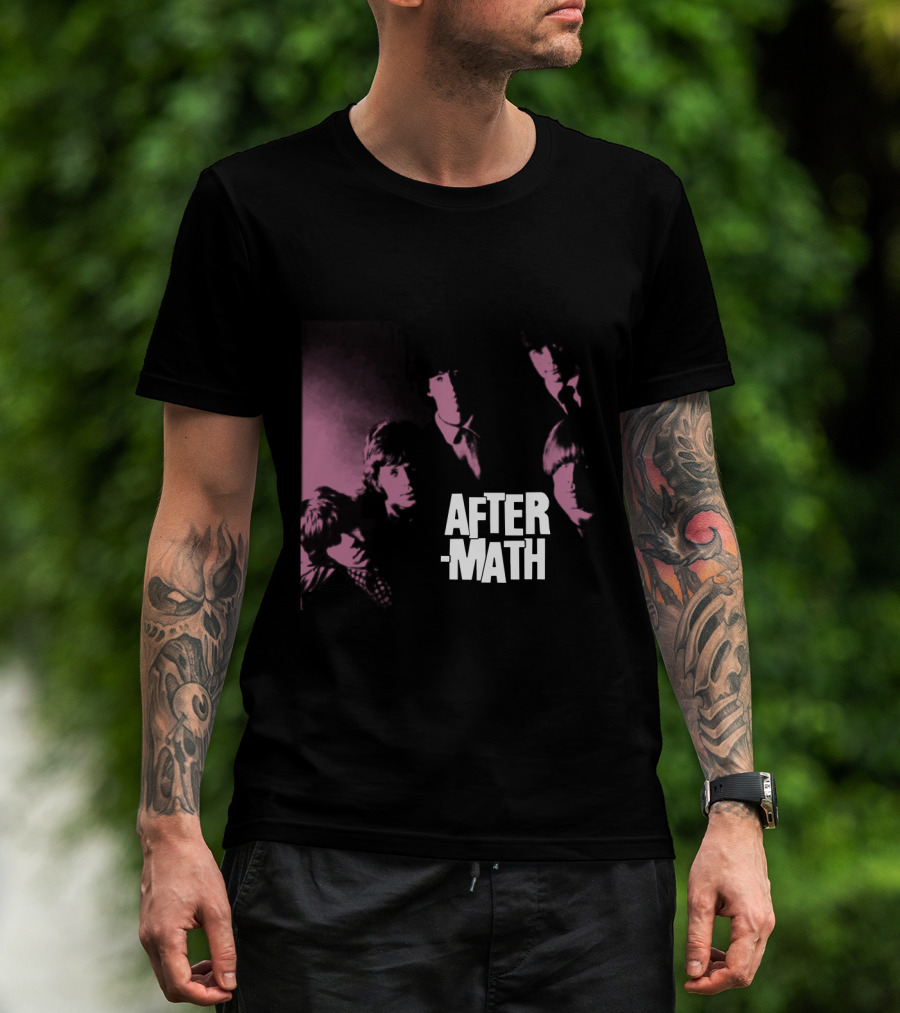Rolling Stones Aftermath Band Photo Pink 60S Style T-Shirt