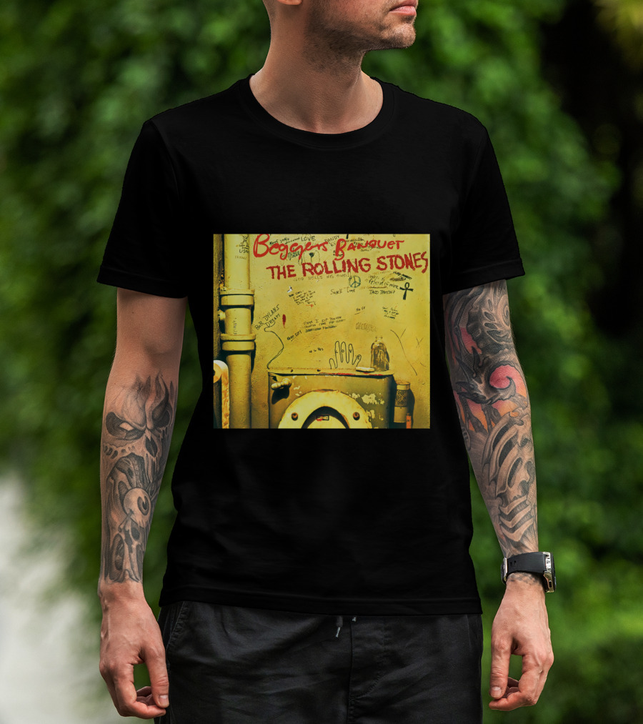 Beggars Banquet The Rolling Stones Graffiti Toilet Cover Art T-Shirt