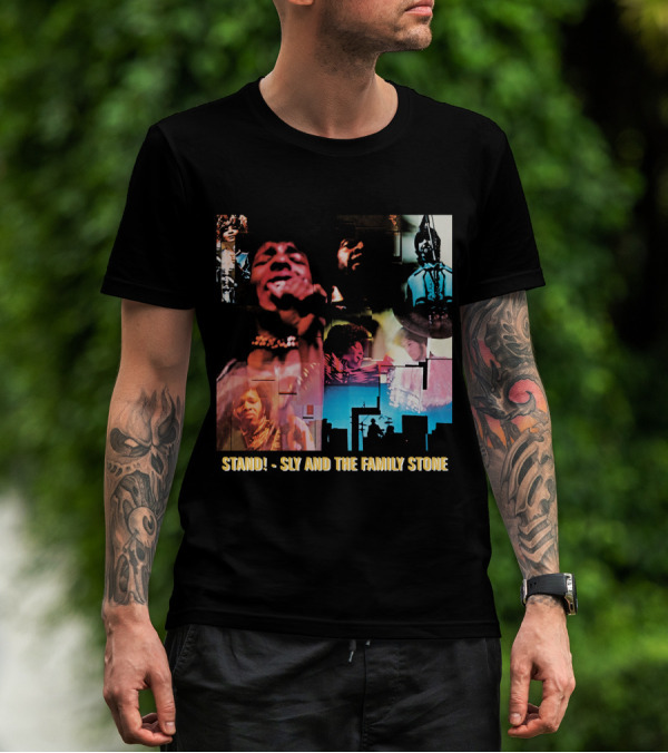 Stand Sly And The Family Stone Vintage Collage T-Shirt