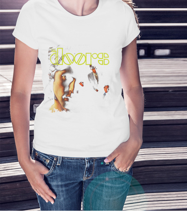 The Doors Band Members Collage In Vintage T-Shirt
