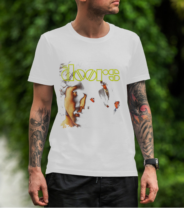 The Doors Band Members Collage In Vintage T-Shirt