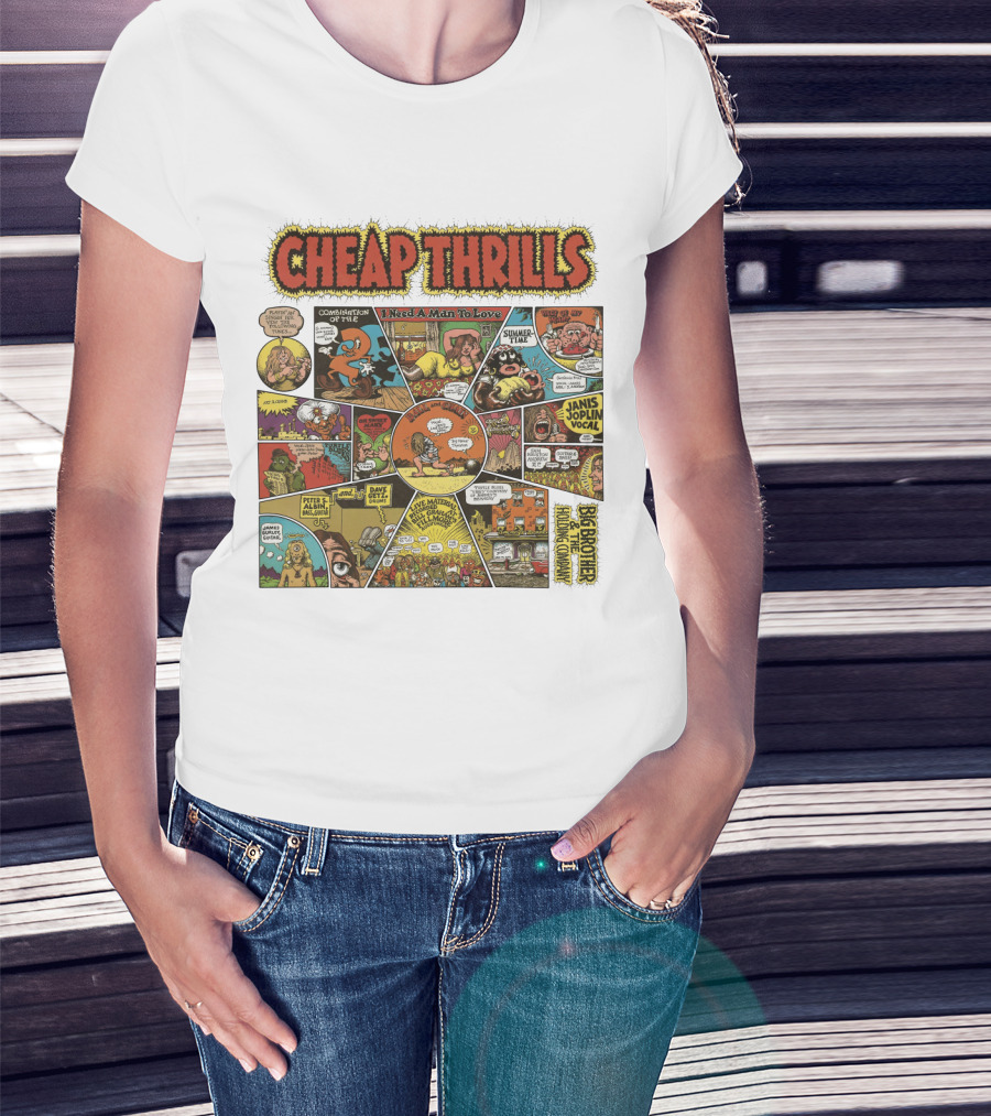 Cheap Thrills Big Brother And The Holding Company Janis Joplin I Need A Man To Love Combinations Of The Two Summer Time T-Shirt