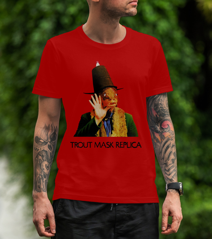 Captain Beefheart Trout Mask Replica Surreal Fish Head T-Shirt