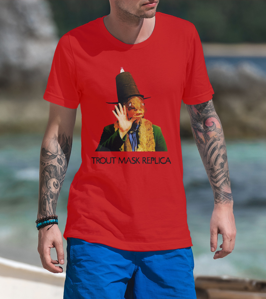 Captain Beefheart Trout Mask Replica Surreal Fish Head T-Shirt