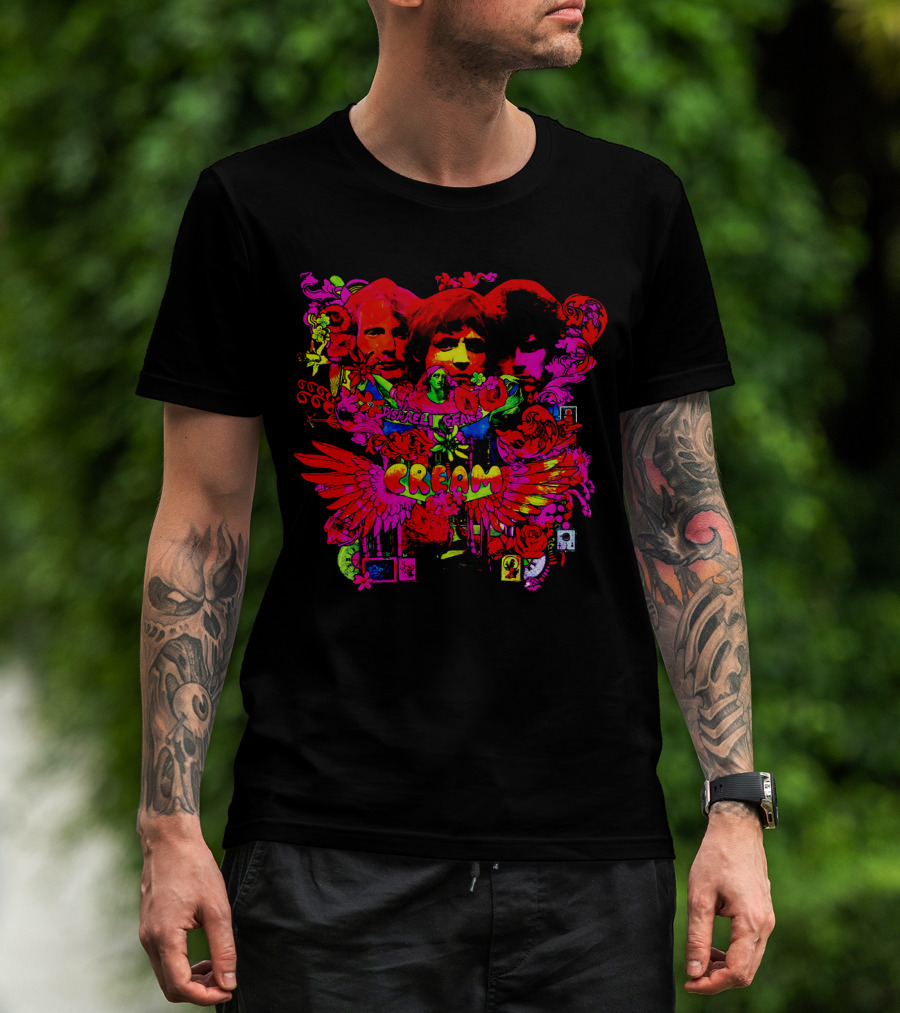 Cream Disraeli Gears 1967 Psychedelic Album Cover Art T-Shirt