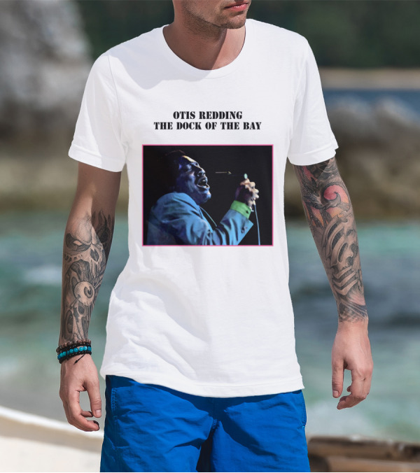OTIS REDDING THE DOCK OF THE BAY 1968 Blue Suit Performance T-Shirt
