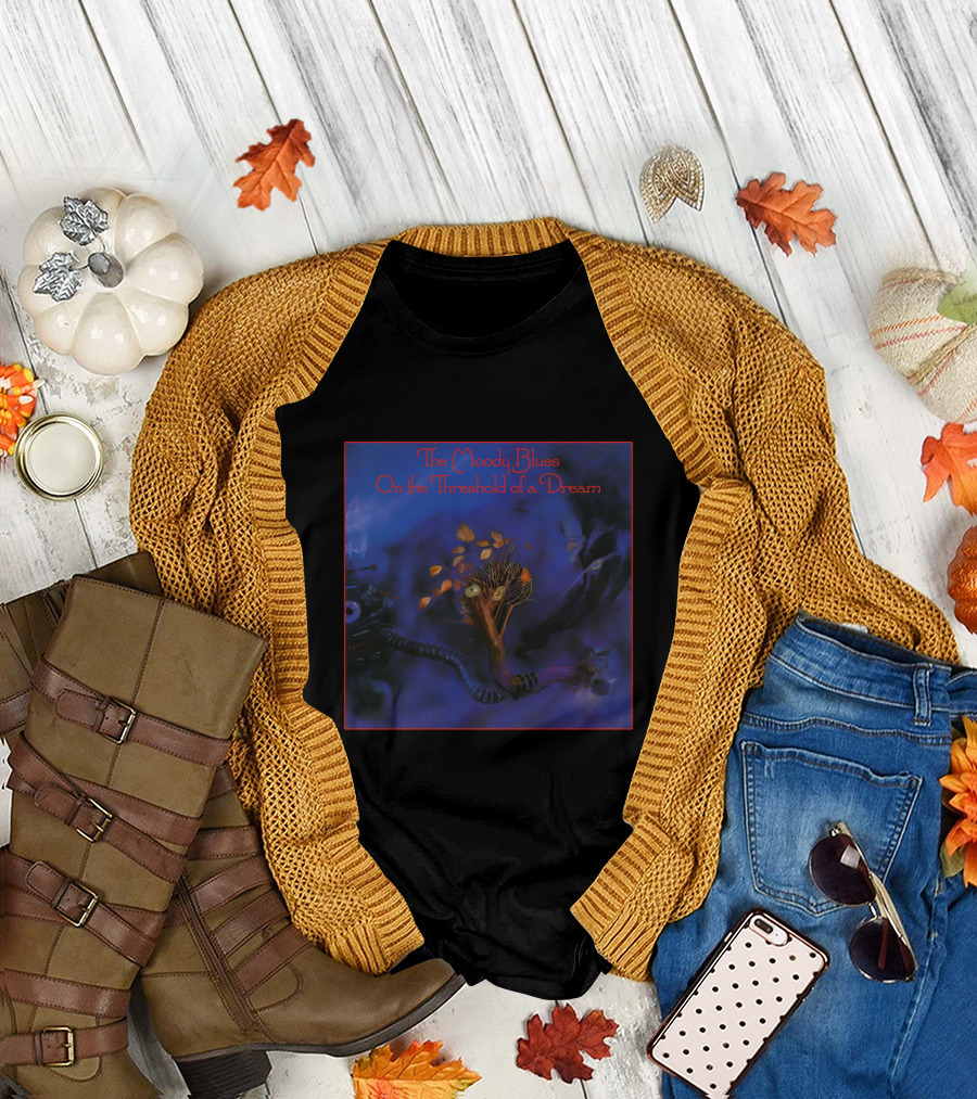 The Moody Blues On the Threshold of a Dream Album Art with Tree and Cosmic T-Shirt