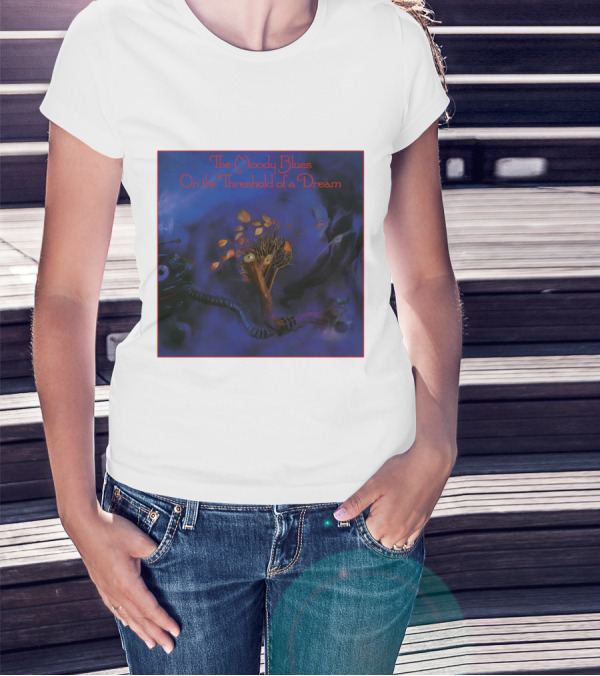The Moody Blues On The Threshold Of A Dream Album Art With Tree And Cosmic T-Shirt