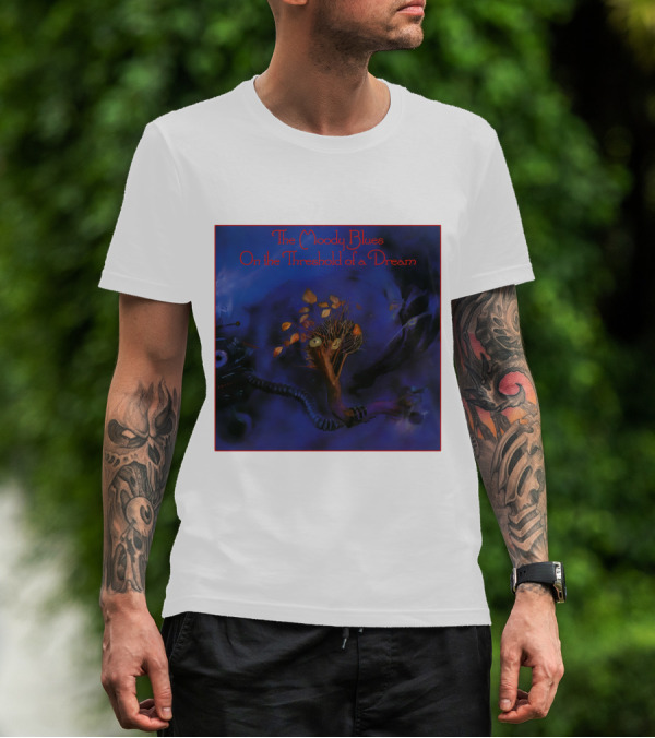 The Moody Blues On The Threshold Of A Dream Album Art With Tree And Cosmic T-Shirt