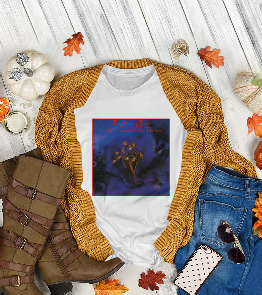The Moody Blues On the Threshold of a Dream Album Art with Tree and Cosmic T-Shirt