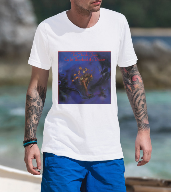 The Moody Blues On The Threshold Of A Dream Album Art With Tree And Cosmic T-Shirt