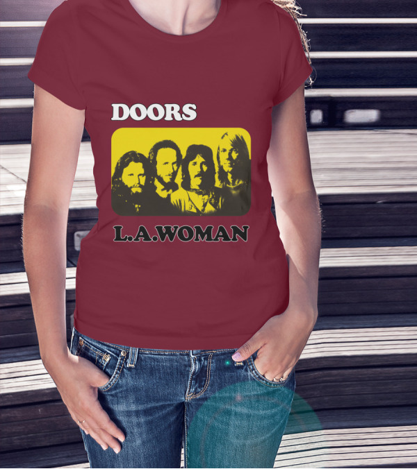 Doors L.A. Woman Album Yellow T-Shirt