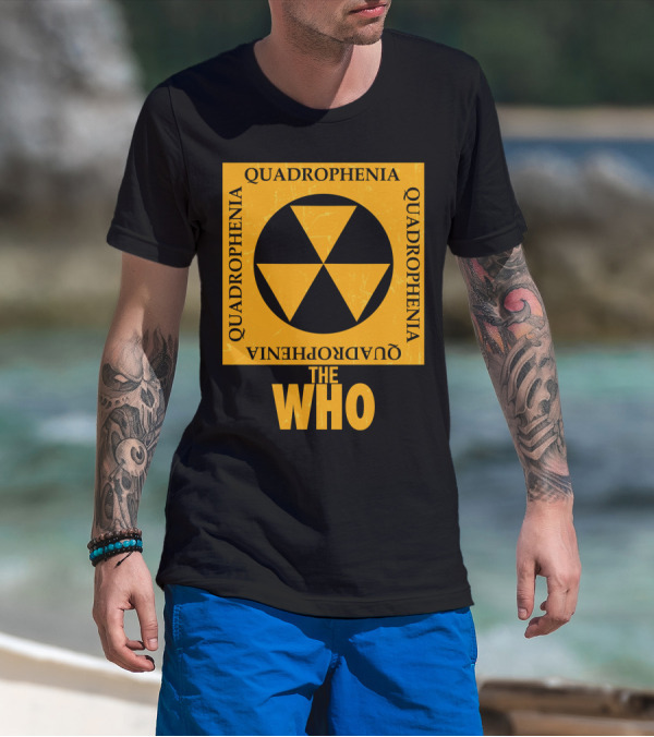 The Who Quadrophenia Yellow Radiation Symbol Square T-Shirt