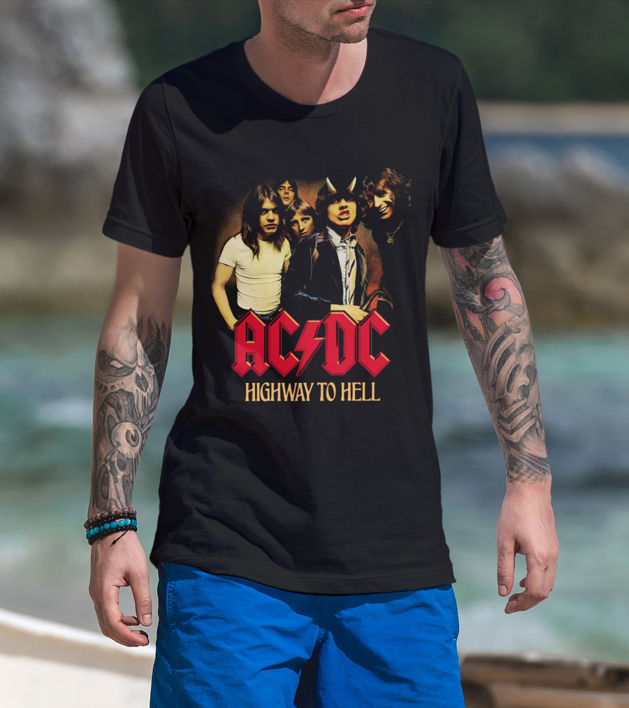 Acdc Highway To Hell Band Members T-Shirt