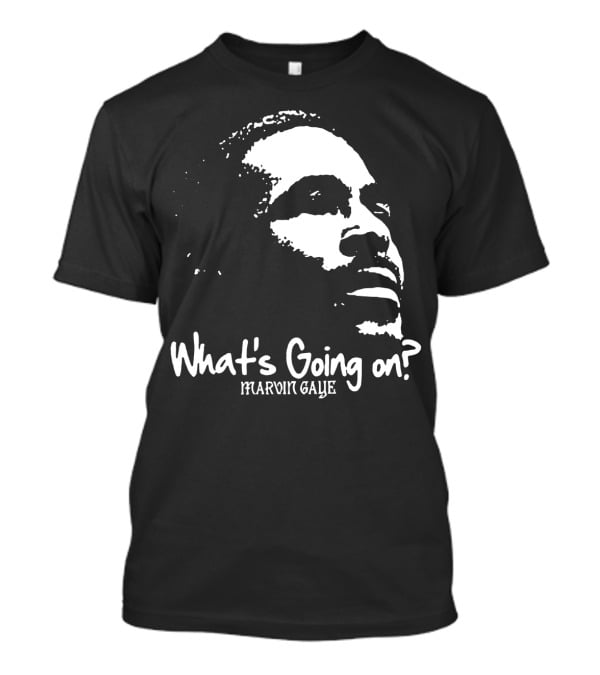 Marvin Gaye What's Going On 1971 Album Cover Art Iconic Black And White Silhouette T-Shirt