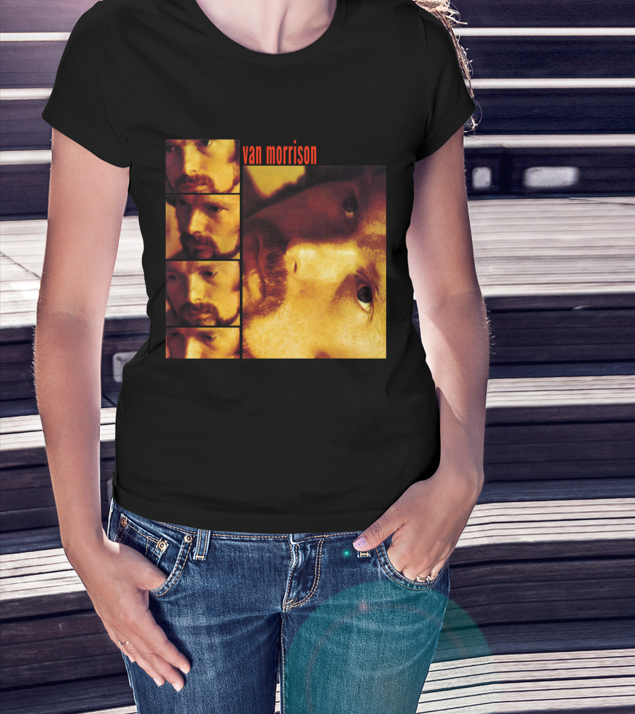 Van Morrison Moondance 1970 Album Cover Multiple Portraits T-Shirt