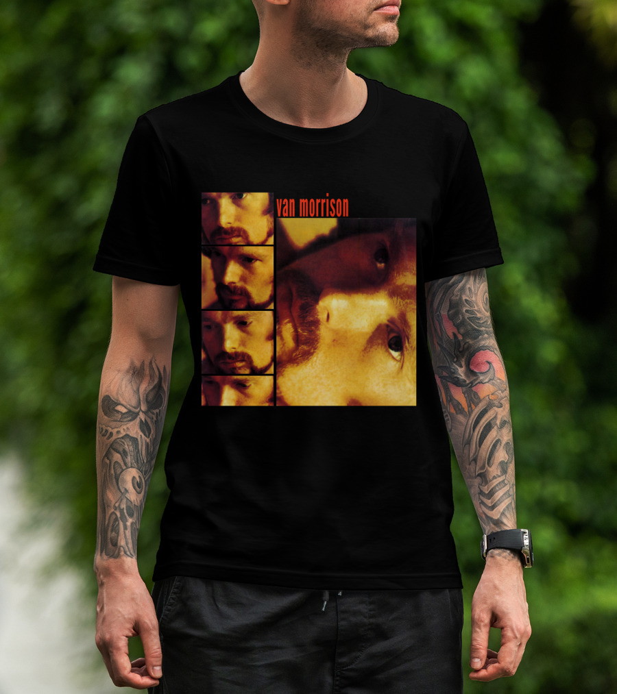 Van Morrison Moondance 1970 Album Cover Multiple Portraits T-Shirt