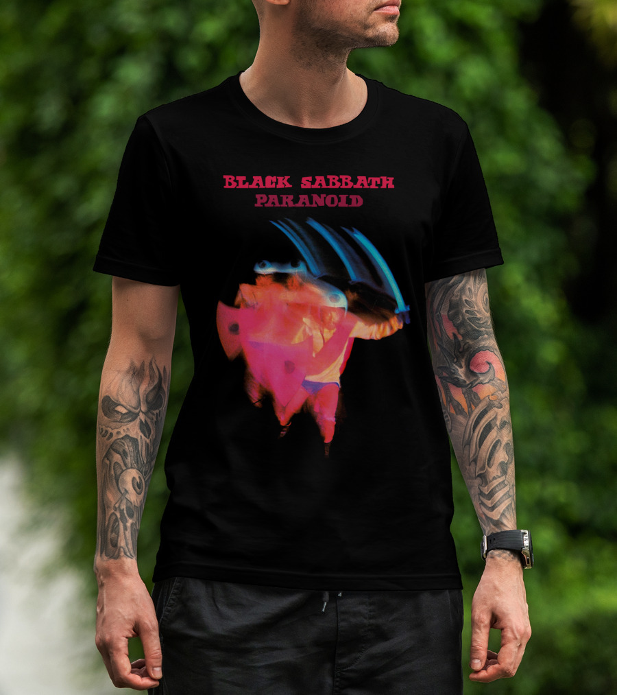 Black Sabbath Paranoid 1970 Album Cover T-Shirt