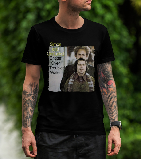 Simon And Garfunkel Bridge Over Troubled Water 1970 Album Cover T-Shirt