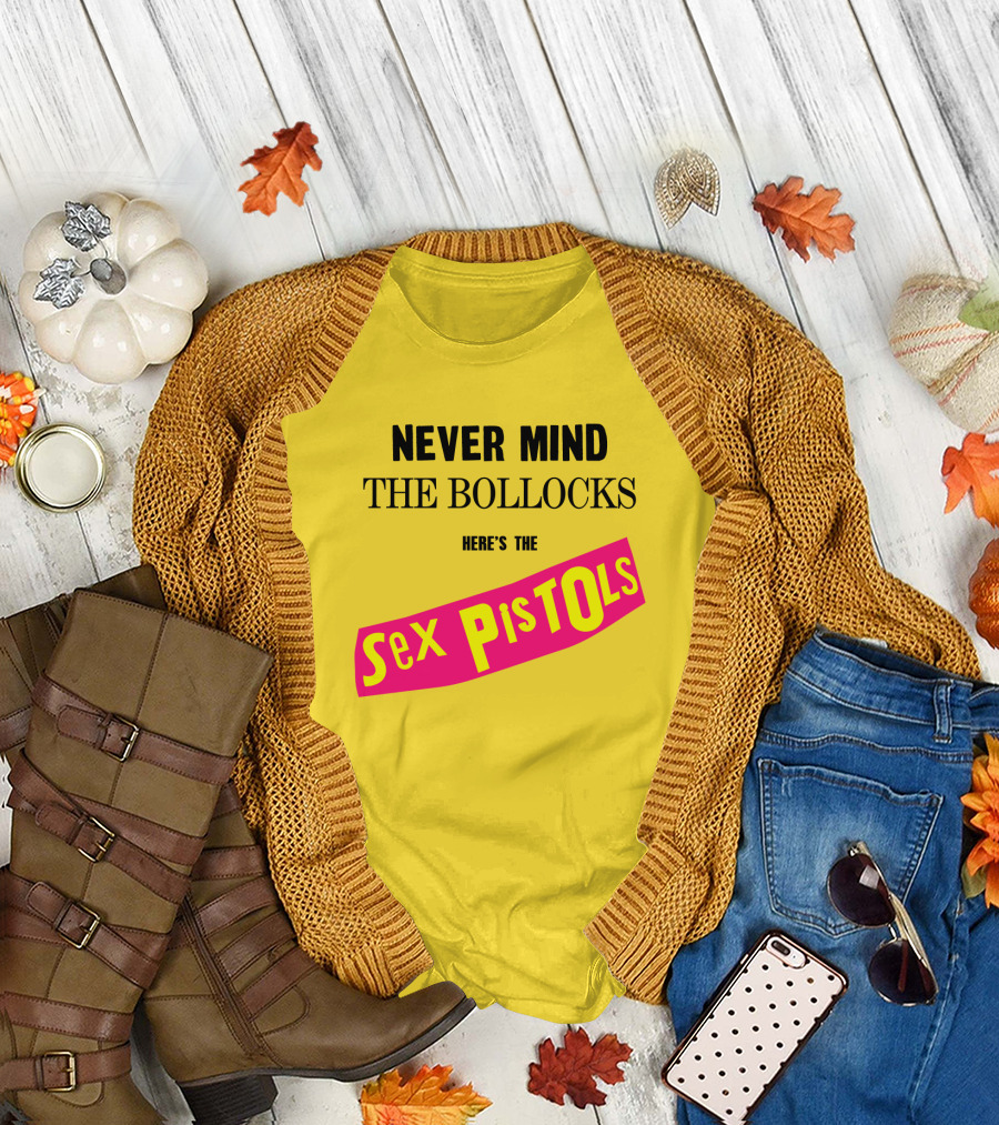Never Mind The Bollocks Here's The Sex Pistols Classic Punk Rock Album Cover T-Shirt