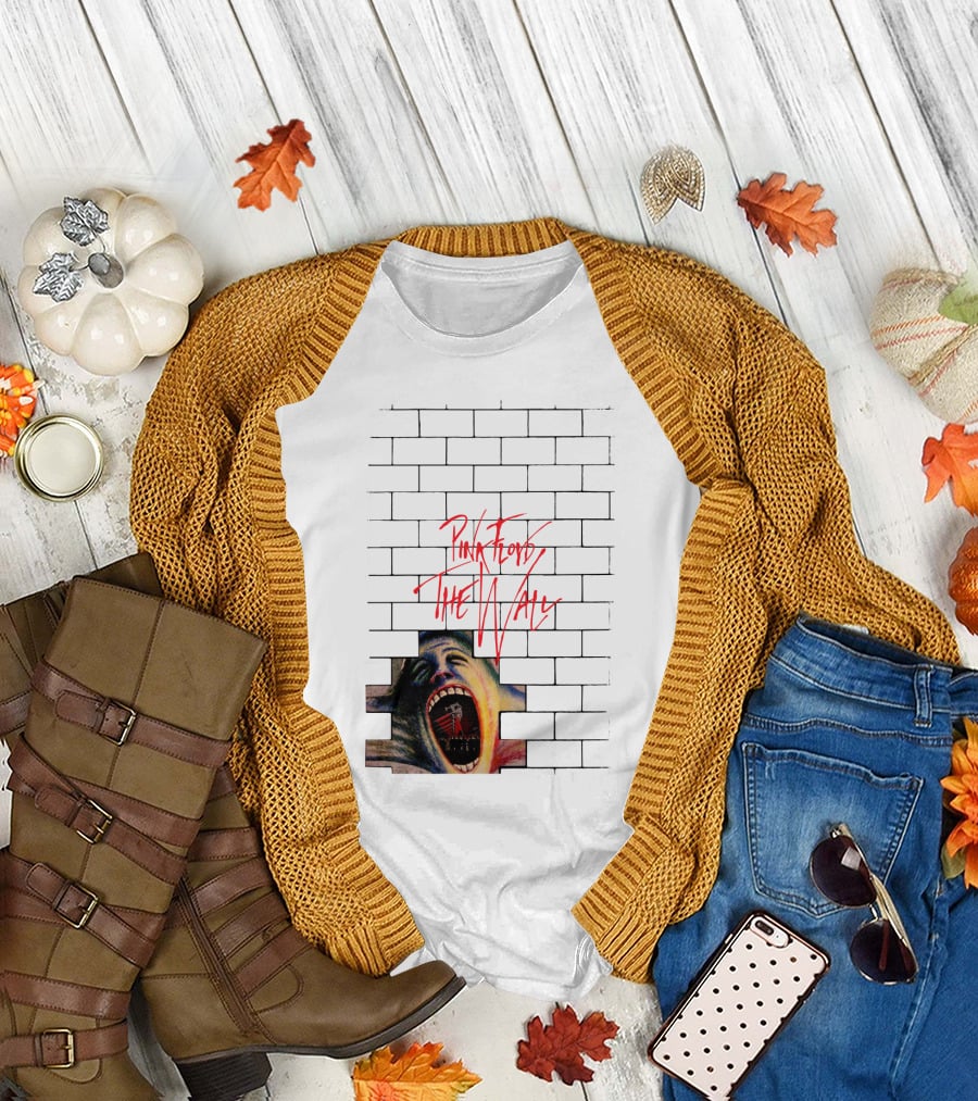 Pink Floyd The Wall Scream Art On Brick T-Shirt