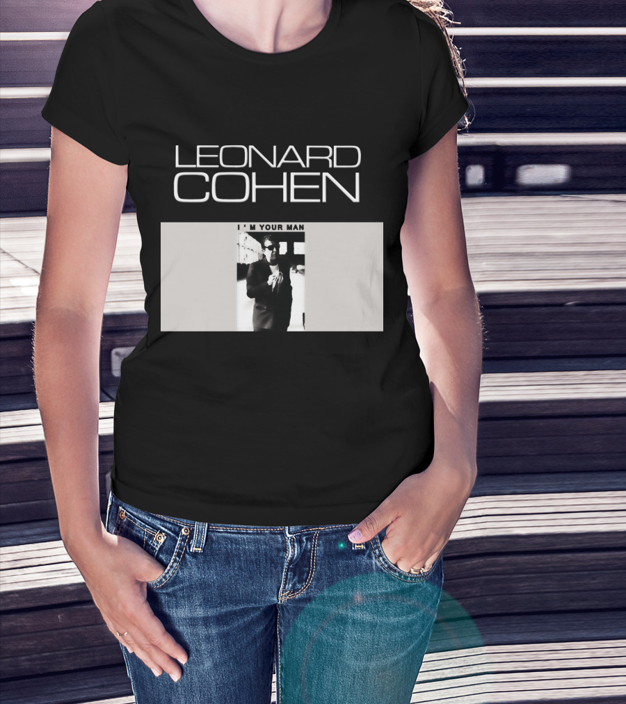 LEONARD COHEN I'M YOUR MAN Classic Monochrome T-Shirt