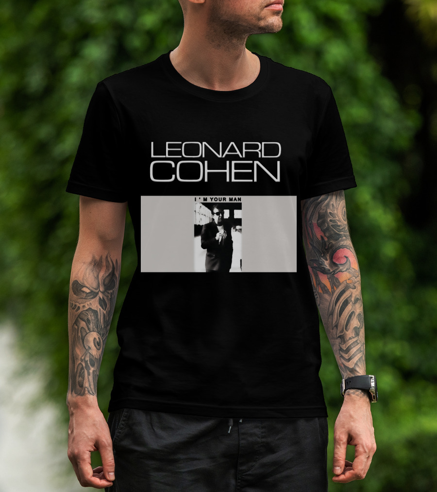 LEONARD COHEN I'M YOUR MAN Classic Monochrome T-Shirt
