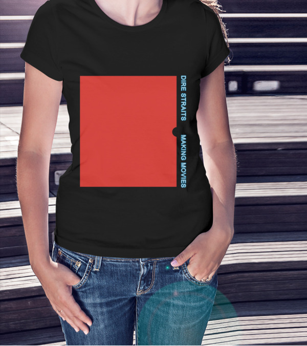 Dire Straits Making Movies Album Cover Red Rectangle T-Shirt