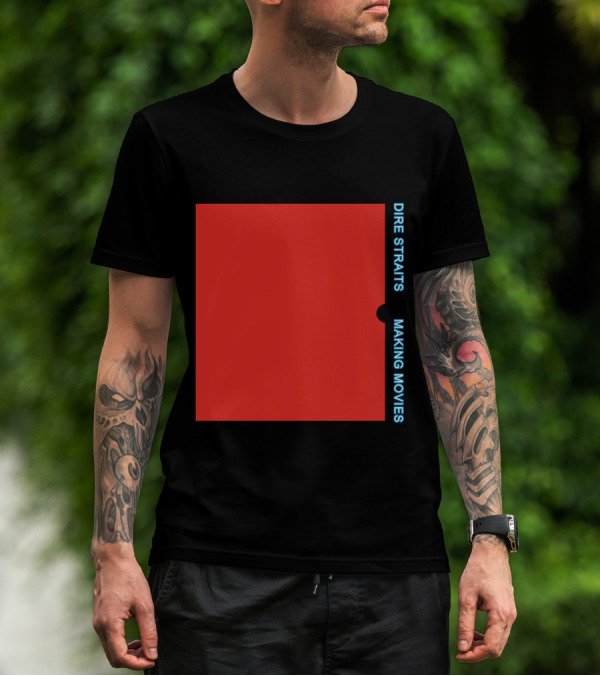 Dire Straits Making Movies Album Cover Red Rectangle T-Shirt