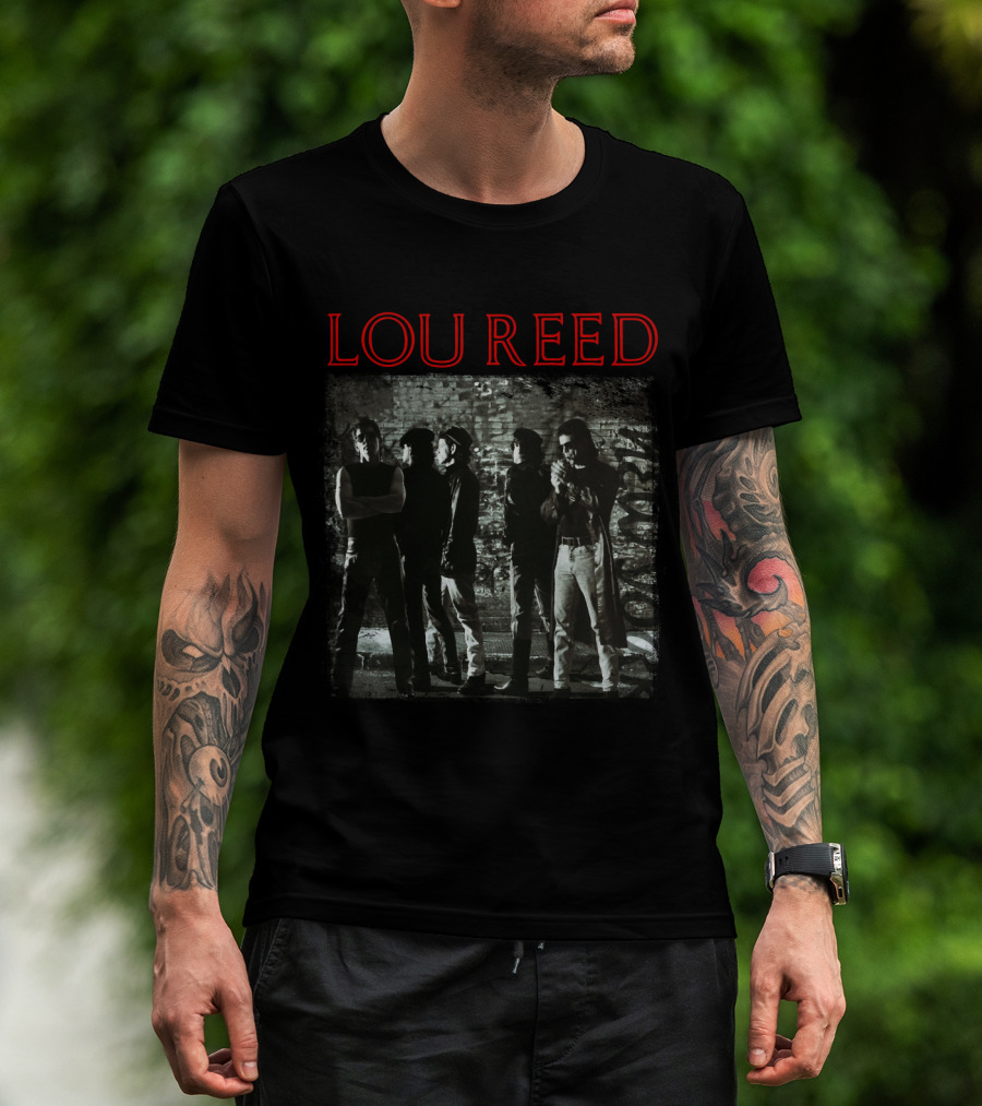 Lou Reed Vintage Band Photo Monochrome Style T-Shirt