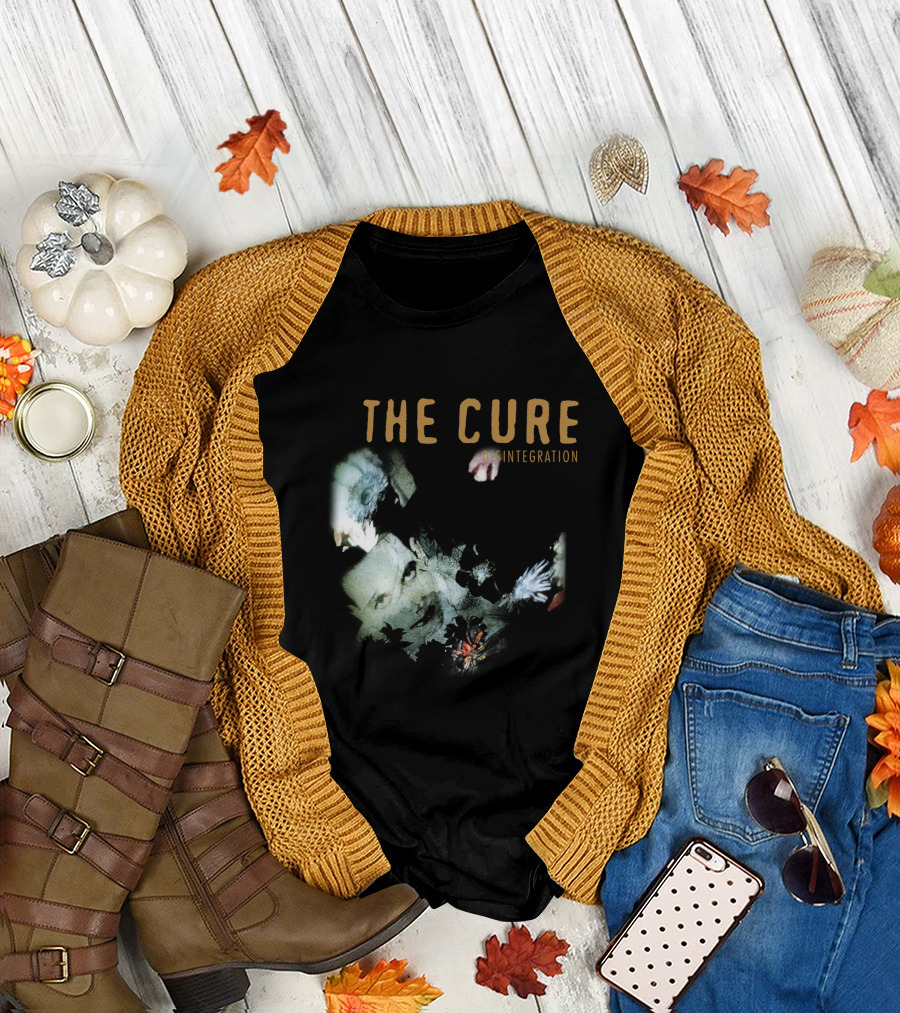 The Cure Disintegration Album Cover Floral Collage T-Shirt