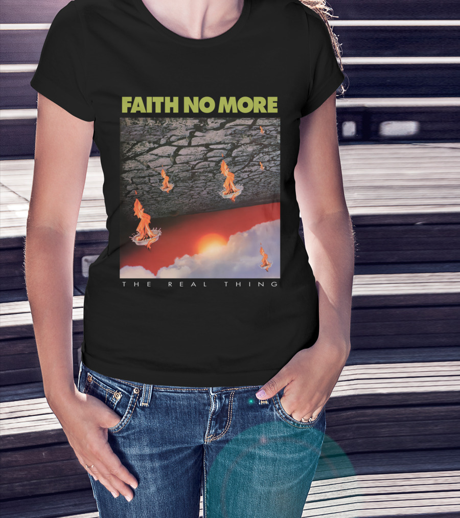 Faith No More The Real Thing Cracked Lava And Flames T-Shirt