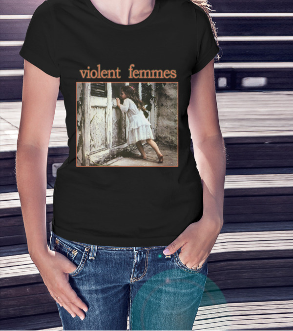 Violent Femmes Child Peeking Through Doorway Album Cover T-Shirt