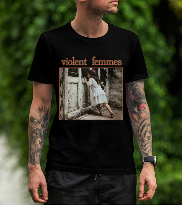 Violent Femmes Child Peeking Through Doorway Album Cover T-Shirt