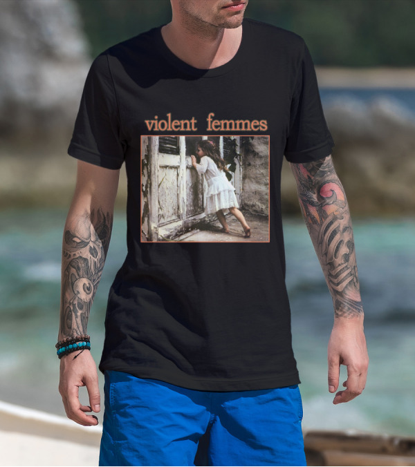 Violent Femmes Child Peeking Through Doorway Album Cover T-Shirt