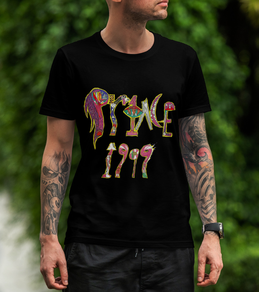 Prince 1999 Album Cover Art Psychedelic Style T-Shirt