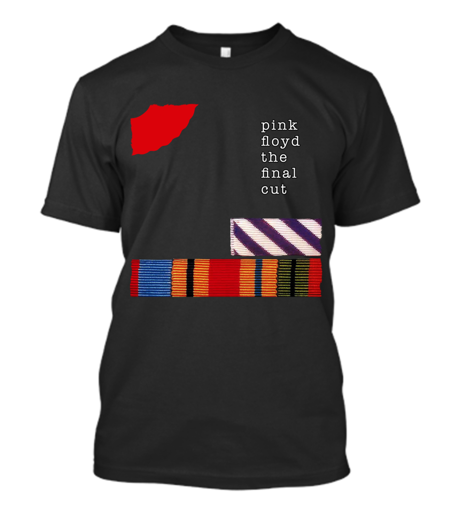 Pink Floyd The Final Cut Album Art With Military Ribbon And Black T-Shirt