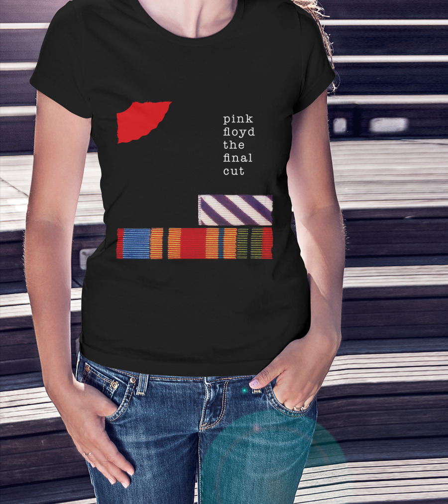 Pink Floyd The Final Cut Album Art With Military Ribbon And Black T-Shirt