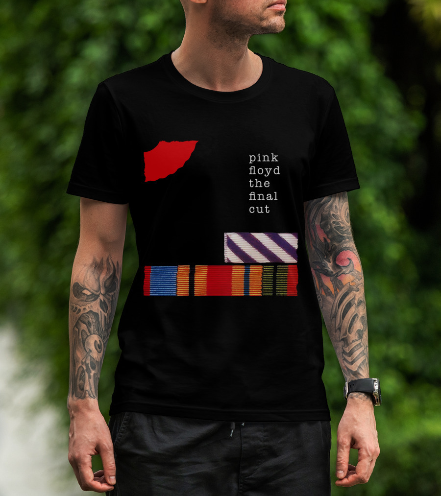 Pink Floyd The Final Cut Album Art With Military Ribbon And Black T-Shirt