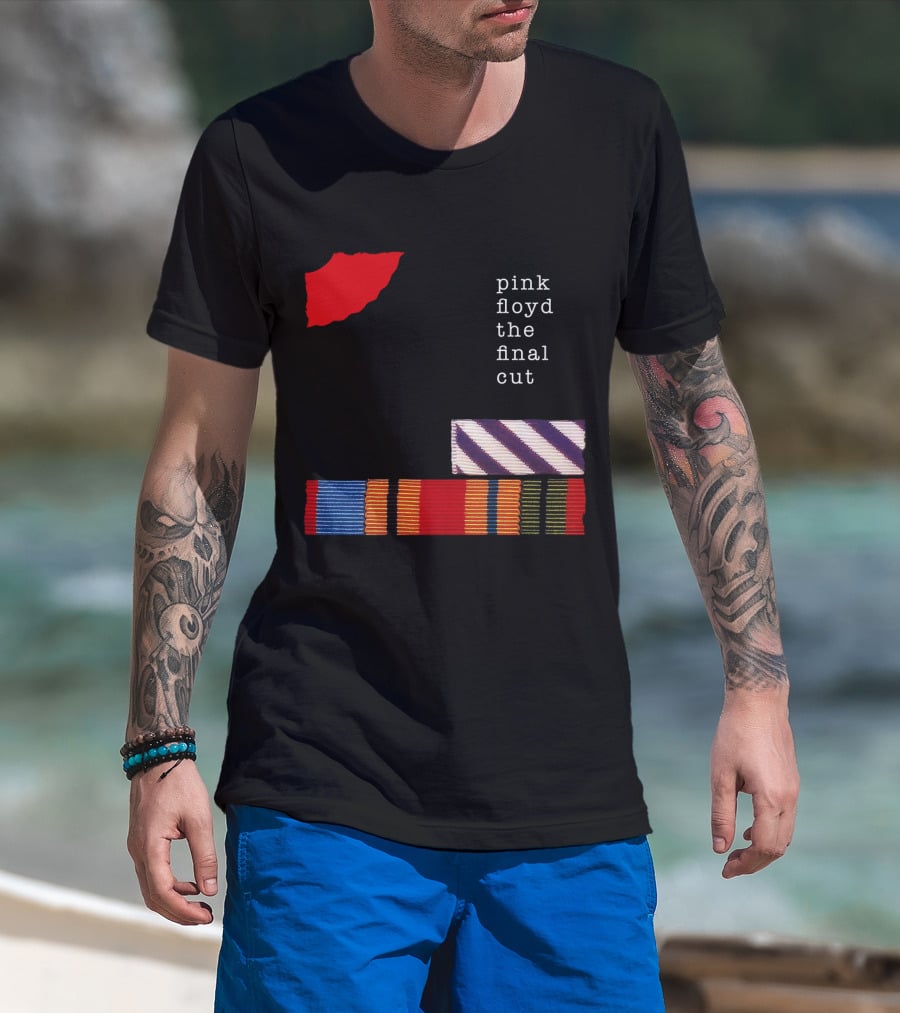 Pink Floyd The Final Cut Album Art With Military Ribbon And Black T-Shirt