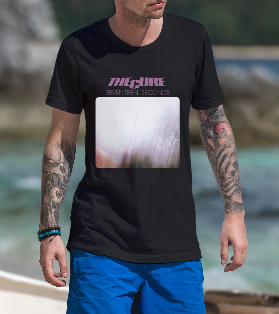 The Cure Seventeen Seconds Blurred Trees Album Cover T-Shirt
