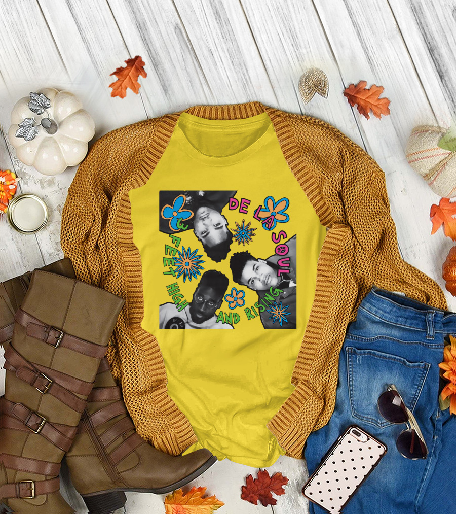 De La Soul 3 Feet High and Rising Psychedelic Flower T-Shirt