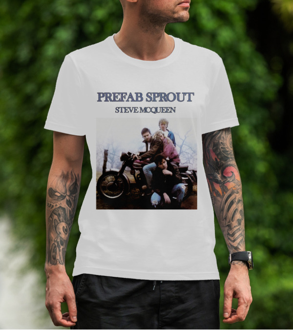 Prefab Sprout Steve McQueen Motorcycle Group Image T-Shirt