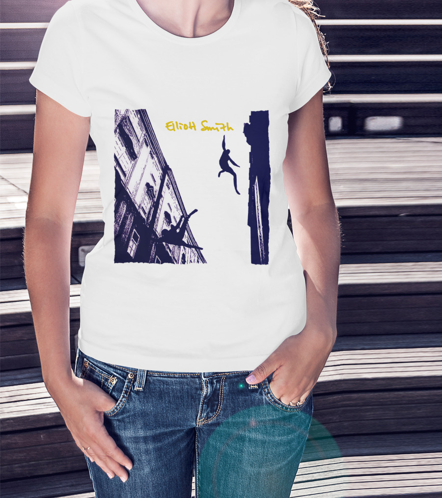 Elliott Smith Leaping Figures Urban Scene T-Shirt