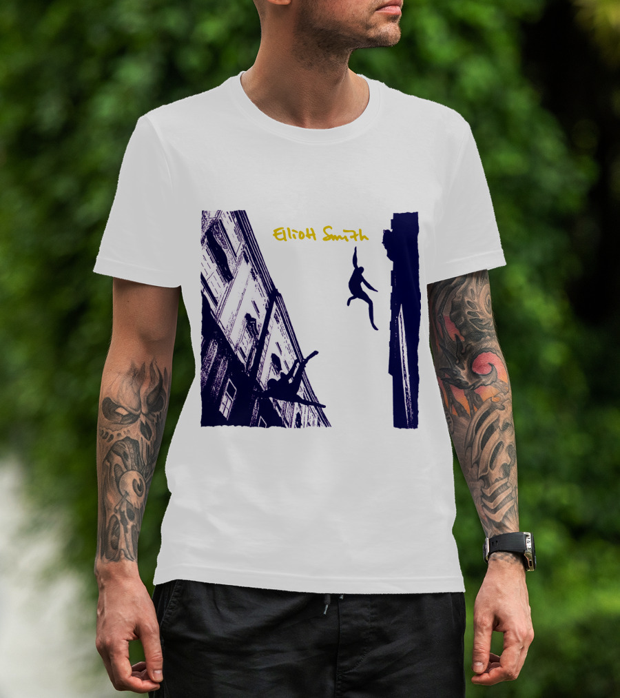 Elliott Smith Leaping Figures Urban Scene T-Shirt