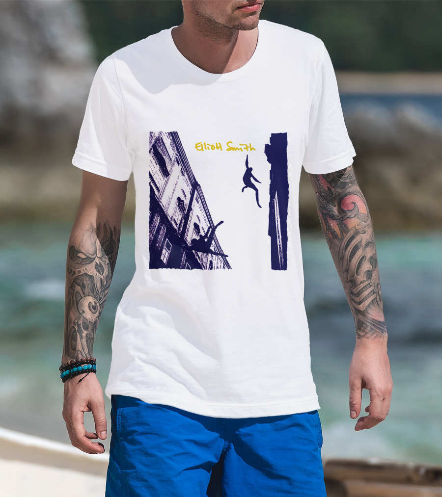 Elliott Smith Leaping Figures Urban Scene T-Shirt