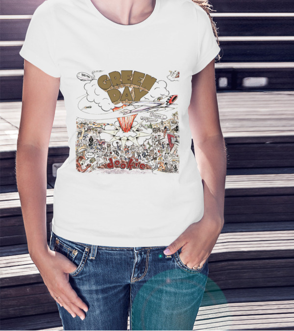 Green Day Dookie Album Cover Explosion T-Shirt