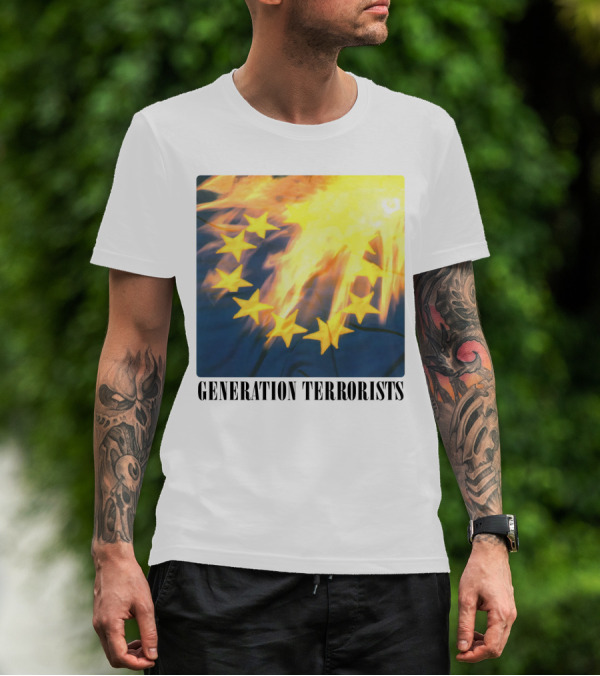 Manic Street Preachers Generation Terrorists European Flag Burning T-Shirt