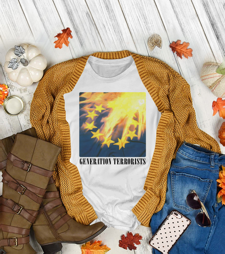 Manic Street Preachers Generation Terrorists European Flag Burning T-Shirt